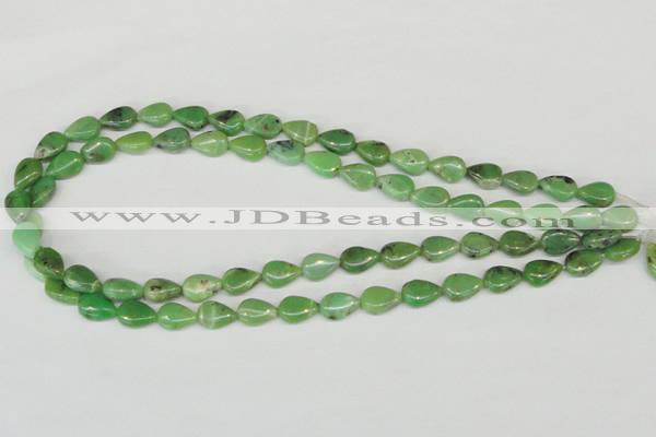 CAU41 15.5 inches 8*12mm flat teardrop australia chrysoprase beads