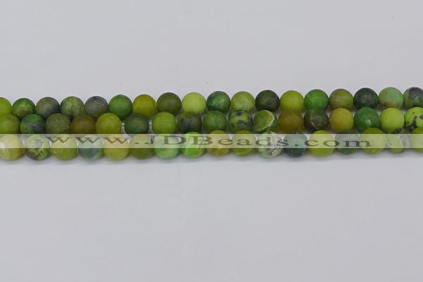 CAU413 15.5 inches 10mm round matte Australia chrysoprase beads