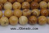 CAY03 15.5 inches 8mm round African yellow jasper beads wholesale