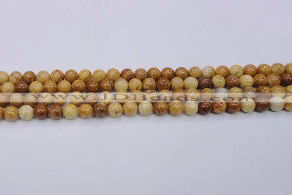 CAY03 15.5 inches 8mm round African yellow jasper beads wholesale