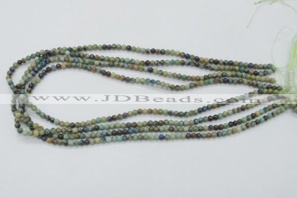 CAZ06 15.5 inches 4mm round natural azurite gemstone beads