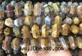 CBBS40 15 inches 12*25mm - 14*28mm hexahedral prism yellow jasper beads