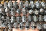 CBBS46 15 inches 12*25mm - 14*28mm hexahedral prism flame stone beads