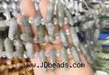 CBBS60 15 inches 8*30mm - 9*33mm hexahedral prism labradorite beads