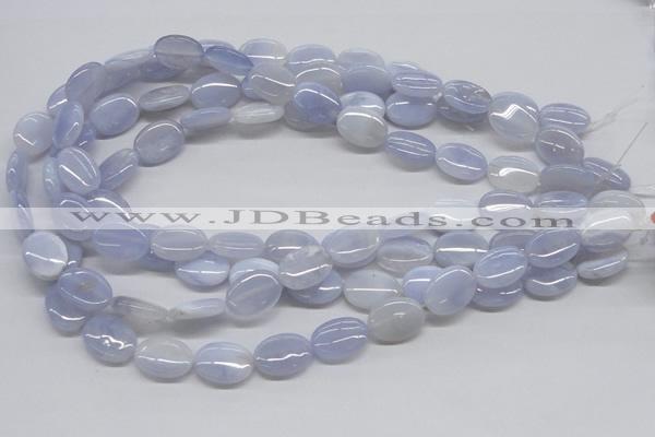 CBC10 15.5 inches 13*18mm oval blue chalcedony beads wholesale