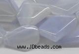 CBC14 15.5 inches 18*25mm freeform blue chalcedony beads wholesale