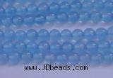 CBC250 15.5 inches 4mm A grade round ocean blue chalcedony beads