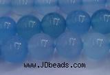 CBC254 15.5 inches 12mm A grade round ocean blue chalcedony beads