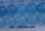 CBC264 15.5 inches 12mm AA grade round ocean blue chalcedony beads