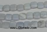 CBC36 15.5 inches 8*8mm square blue chalcedony beads wholesale