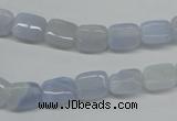 CBC38 15.5 inches 8*10mm rectangle blue chalcedony beads wholesale