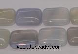 CBC41 15.5 inches 15*20mm rectangle blue chalcedony beads wholesale