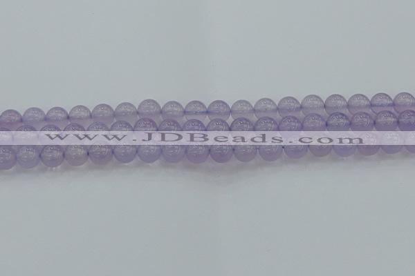 CBC431 15.5 inches 8mm round purple chalcedony beads wholesale