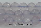 CBC436 15.5 inches 8mm faceted round purple chalcedony beads