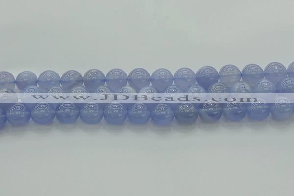 CBC454 15.5 inches 12mm round blue chalcedony beads wholesale