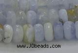 CBC465 15.5 inches 5*8mm faceted rondelle blue chalcedony beads