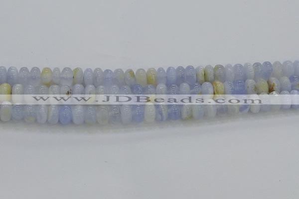 CBC471 15.5 inches 5*8mm rondelle blue chalcedony beads