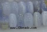 CBC473 15.5 inches 7*12mm rondelle blue chalcedony beads