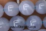 CBC720 15.5 inches 8mm round blue chalcedony gemstone beads