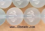 CBC812 15.5 inches 10mm round blue chalcedony gemstone beads