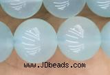 CBC814 15.5 inches 10mm round blue chalcedony gemstone beads