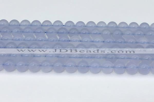 CBC817 15.5 inches 8mm round blue chalcedony gemstone beads