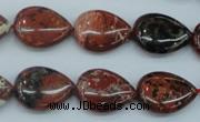 CBD02 15.5 inches 13*18mm flat teardrop brecciated jasper gemstone beads