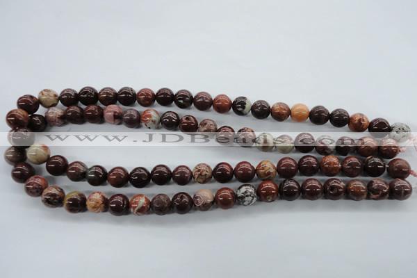 CBD62 15.5 inches 10mm round brecciated jasper gemstone beads