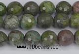 CBG102 15.5 inches 8mm faceted round bronze green gemstone beads