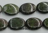 CBG15 15.5 inches 15*20mm oval bronze green gemstone beads wholesale