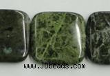 CBG18 15.5 inches 30*30mm square bronze green gemstone beads wholesale