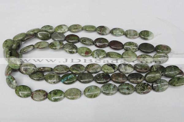 CBG30 15.5 inches 13*18mm oval bronze green gemstone beads