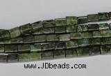 CBG76 15.5 inches 4*6mm cuboid bronze green gemstone beads