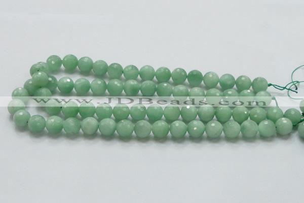 CBJ08 15.5 inches 12mm faceted round jade beads wholesale