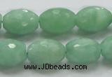 CBJ17 15.5 inches 13*18mm faceted rice jade beads wholesale