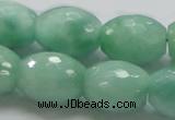 CBJ18 15.5 inches 15*20mm faceted rice jade beads wholesale