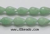 CBJ20 15.5 inches 8*12mm faceted teardrop jade beads wholesale