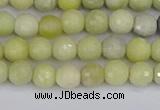 CBJ210 15.5 inches 4mm faceted round Australia butter jade beads