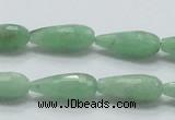 CBJ25 15.5 inches 8*20mm faceted teardrop jade beads wholesale