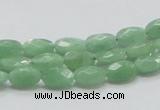 CBJ27 15.5 inches 6*10mm faceted oval jade beads wholesale