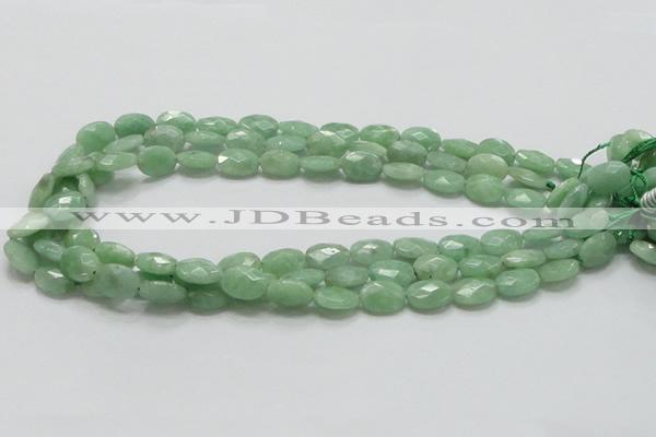 CBJ29 15.5 inches 10*14mm faceted oval jade beads wholesale