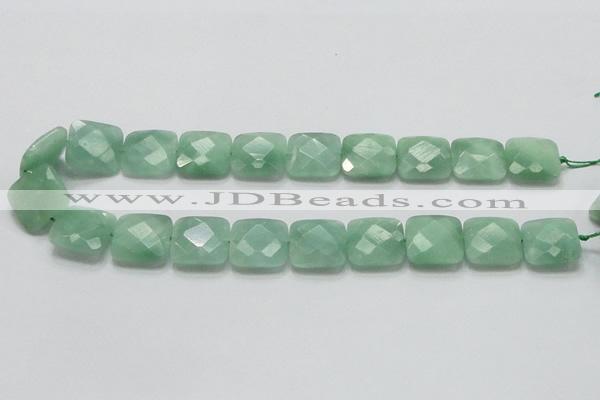 CBJ34 15.5 inches 20*20mm faceted square jade beads wholesale