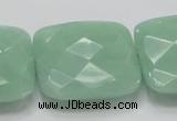 CBJ35 15.5 inches 30*30mm faceted square jade beads wholesale