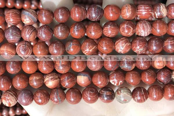 CBJ391 15.5 inches 8mm round brecciated jasper beads wholesale