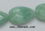 CBJ42 15.5 inches 22*30mm faceted teardrop jade beads