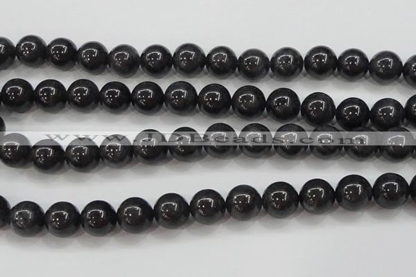 CBJ505 15.5 inches 12mm round black jade beads wholesale