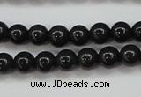 CBJ552 15.5 inches 6mm round Russian black jade beads wholesale