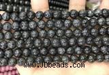 CBJ559 15.5 inches 8mm round black jade beads wholesale