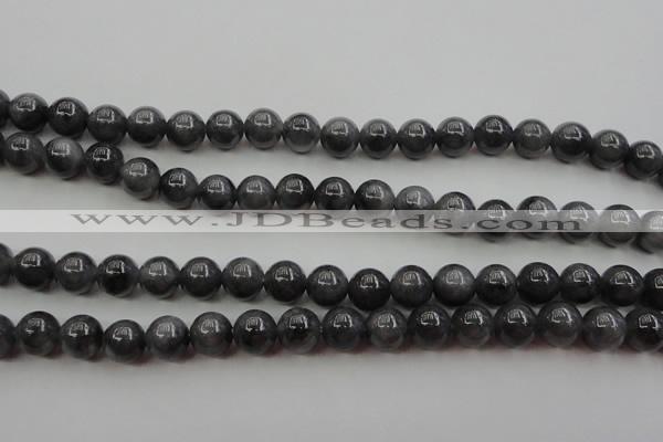 CBJ651 15.5 inches 8mm round black jade beads wholesale