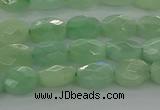 CBJ67 15.5 inches 6*8mm faceted oval jade gemstone beads